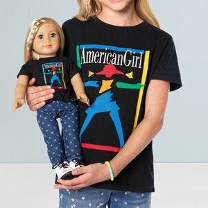 American Girl and Doll Black T-Shirts